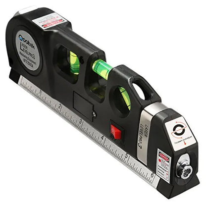 5-in-1 Laser Level Pro 3 – Multi-Purpose Laser Leveler with Measuring Tape, Triple Laser Beam & Built-In Ruler | Perfect Precision Tool for Home & Professional Use