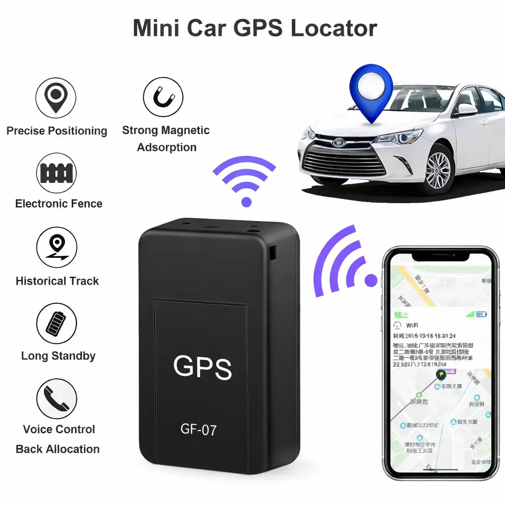 Smart Mini Magnetic GPS Tracker - Protect Your Car, Bike & Loved Ones | Smart Live Location Locator | Real-Time Car Tracking Device with Box